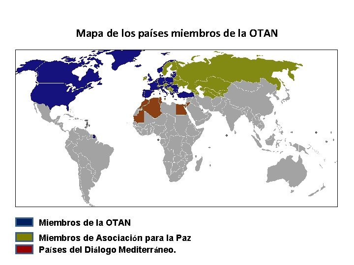 Mapa de los países miembros de la OTAN Miembros de Asociación para la Paz