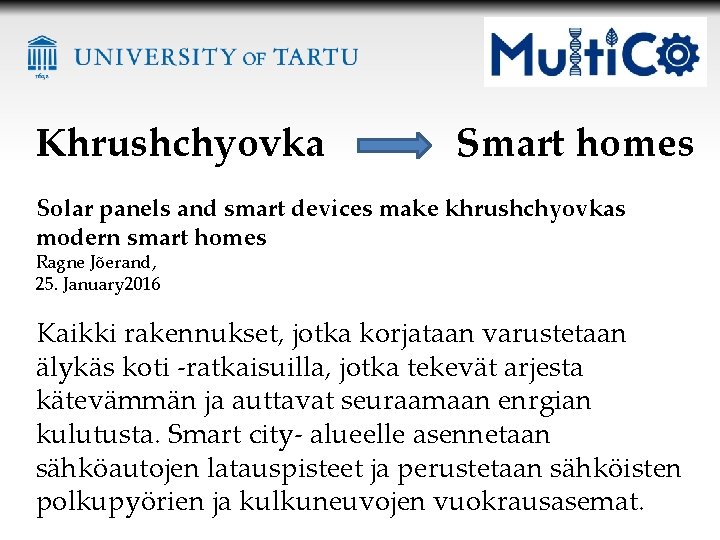 Khrushchyovka Smart homes Solar panels and smart devices make khrushchyovkas modern smart homes Ragne