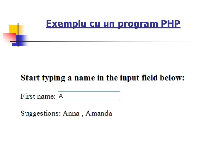 Exemplu cu un program PHP 