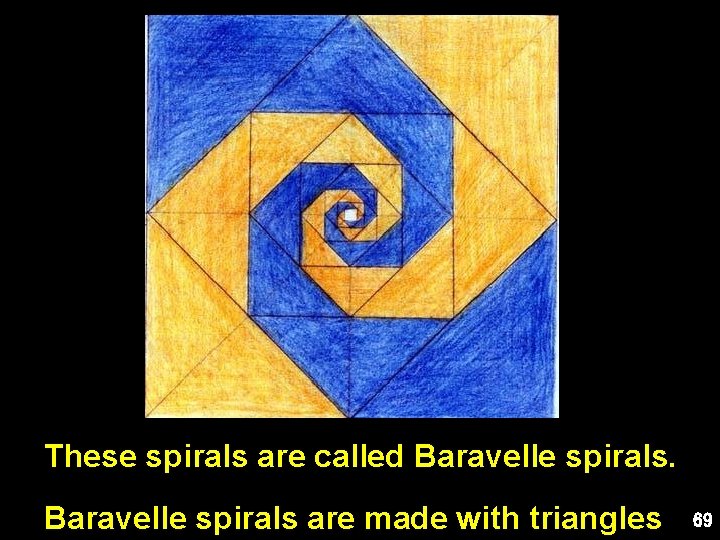 These spirals are called Baravelle spirals are made with triangles 69 