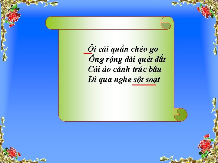 Ôi cái quần chéo go Ống rộng dài quét đất Cái áo cánh trúc