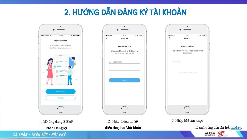 2. HƯỚNG DẪN ĐĂNG KÝ TÀI KHOẢN Ca ch 2. Phu huynh tư thư