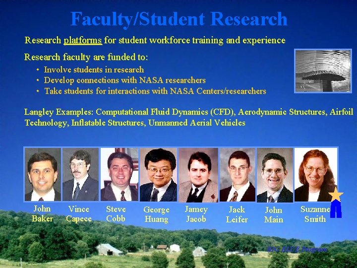 Faculty/Student Research platforms for student workforce training and experience Research faculty are funded to: