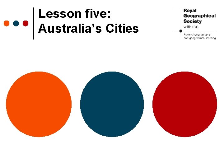 Lesson five: Australia’s Cities 