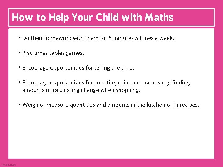 How to Help Your Child with Maths Playtheir timeshomework tables games. • • Do