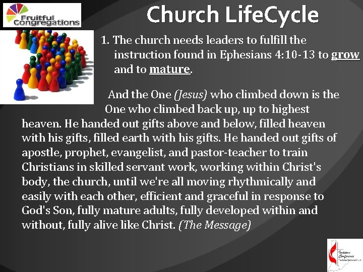 Church Life. Cycle 1. The church needs leaders to fulfill the instruction found in