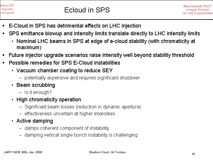 Ecloud in SPS § E-Cloud in SPS has detrimental effects on LHC injection §