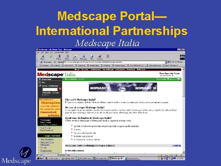 Medscape Portal— International Partnerships Medscape Italia 