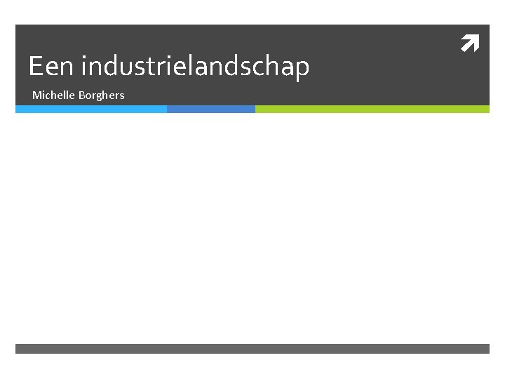 Een industrielandschap Michelle Borghers 