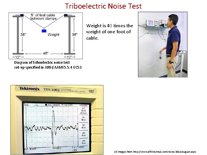 Triboelectric Noise Test Weight is 40 times the weight of one foot of cable.