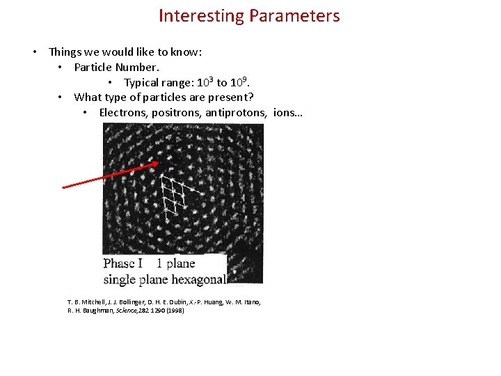 Interesting Parameters • Things we would like to know: • Particle Number. • Typical
