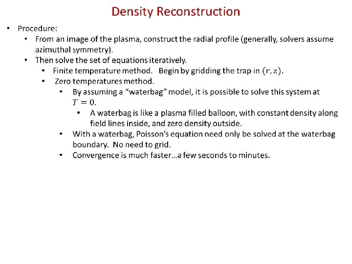 Density Reconstruction 