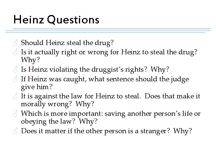 Heinz Questions ♂ Should Heinz steal the drug? ♂ Is it actually right or