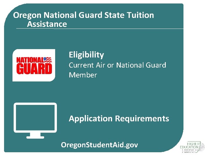 Oregon National Guard State Tuition Assistance Eligibility Current Air or National Guard Member Application