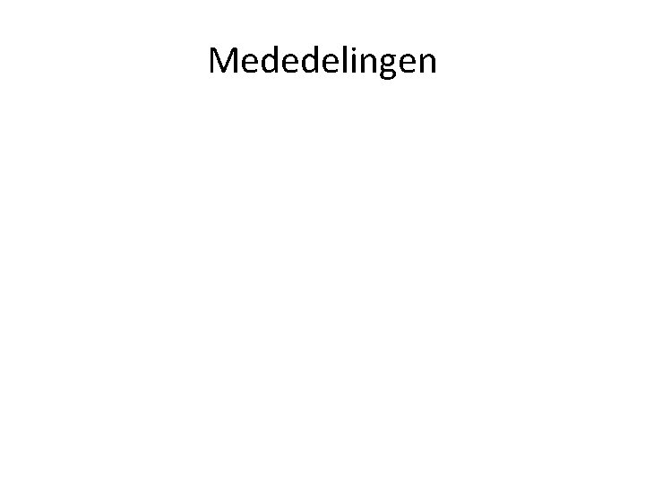 Mededelingen 