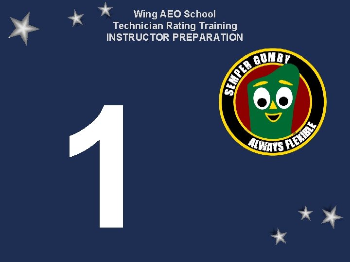 Wing AEO School Technician Rating Training INSTRUCTOR PREPARATION 1 Wing AEO School Technician Rating Training INSTRUCTOR PREPARATION 1