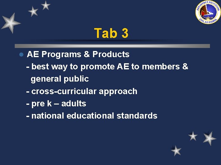 Tab 3 l AE Programs & Products - best way to promote AE to Tab 3 l AE Programs & Products - best way to promote AE to