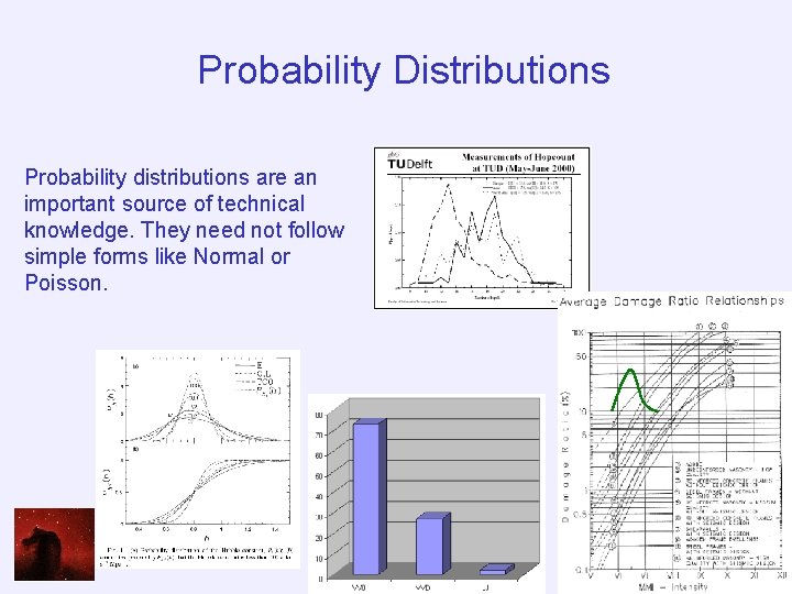 Probability Distributions Probability distributions are an important source of technical knowledge. They need not