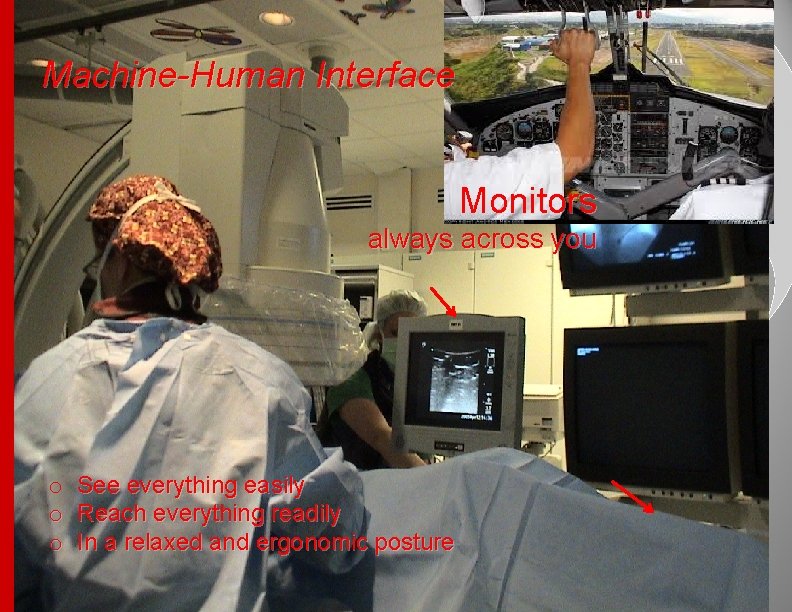 Machine-Human Interface Monitors always across you o See everything easily o Reach everything readily