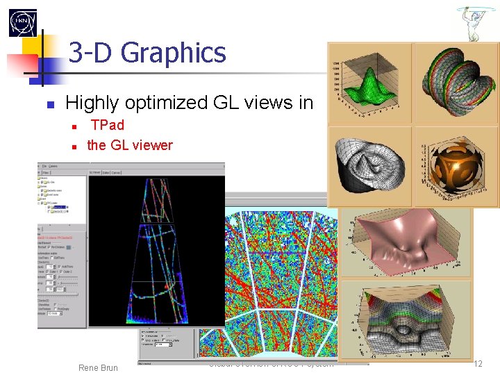 3 -D Graphics Highly optimized GL views in TPad the GL viewer Rene Brun