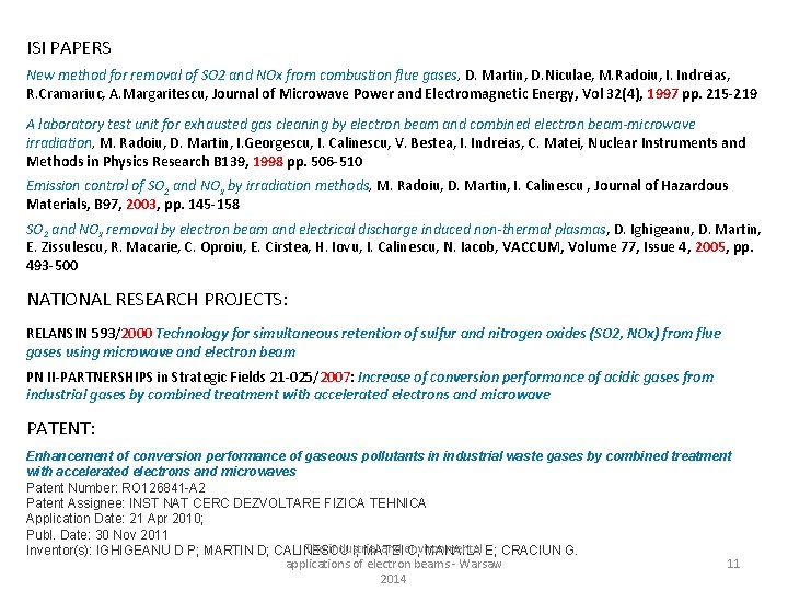 ISI PAPERS New method for removal of SO 2 and NOx from combustion flue