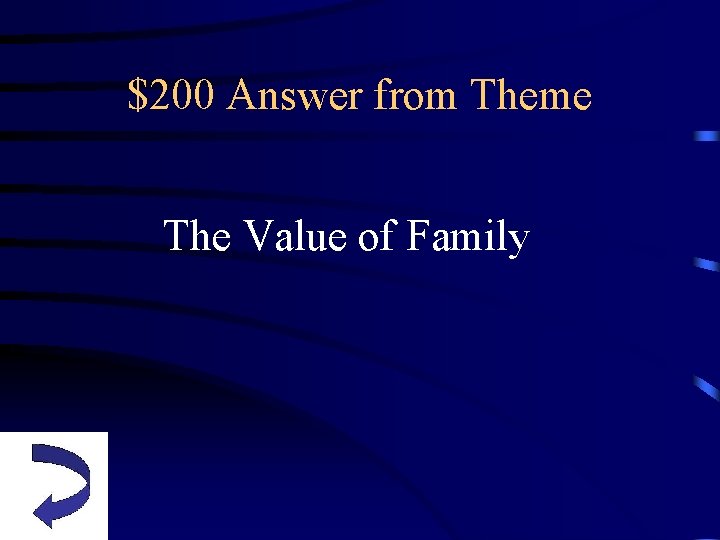 $200 Answer from Theme The Value of Family 