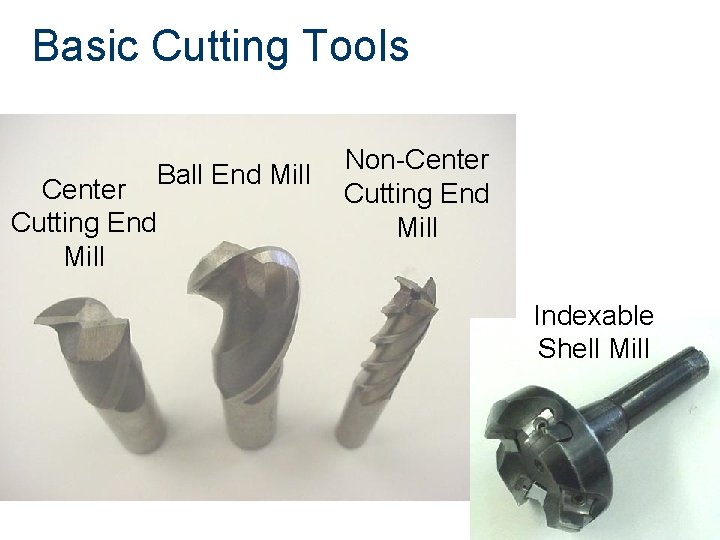 Basic Cutting Tools Ball End Mill Center Cutting End Mill Non-Center Cutting End Mill