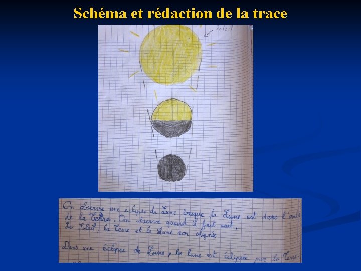 Schéma et rédaction de la trace 