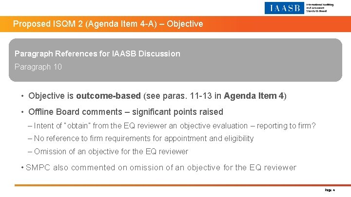 Proposed ISQM 2 (Agenda Item 4 -A) – Objective Paragraph References for IAASB Discussion