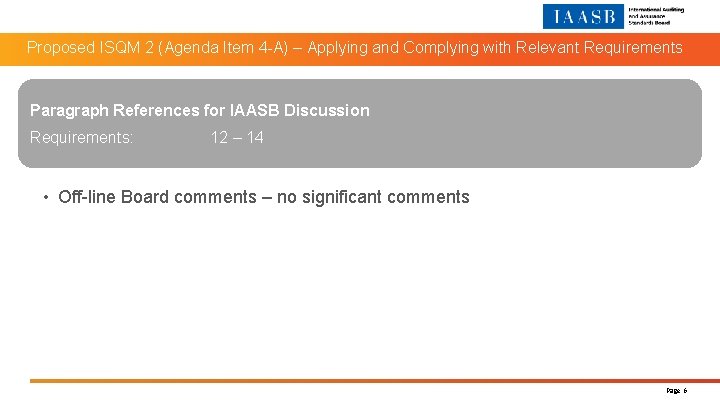 Proposed ISQM 2 (Agenda Item 4 -A) – Applying and Complying with Relevant Requirements