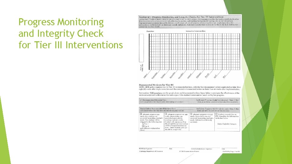 Progress Monitoring and Integrity Check for Tier III Interventions 
