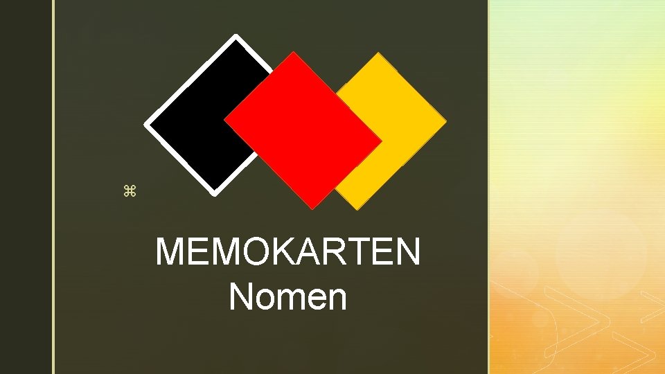 z MEMOKARTEN Nomen 