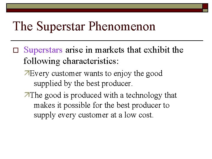 superstar phenomenon