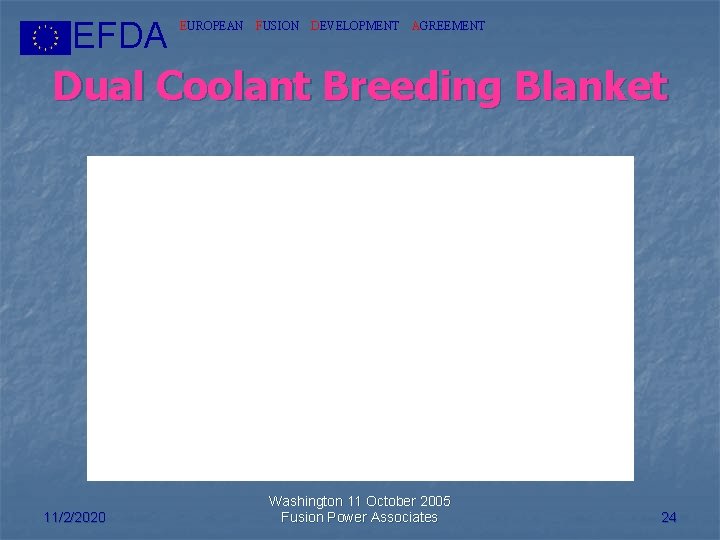 EFDA EUROPEAN FUSION DEVELOPMENT AGREEMENT Dual Coolant Breeding Blanket 11/2/2020 Washington 11 October 2005