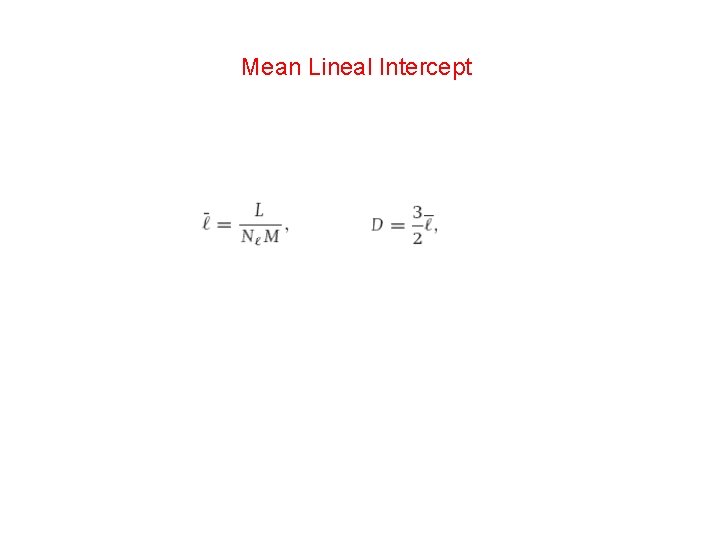 Mean Lineal Intercept 