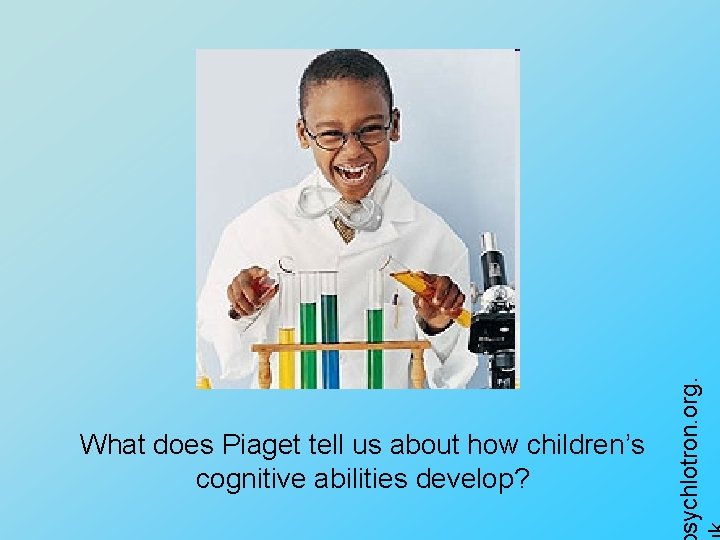 sychlotron. org. What does Piaget tell us about how children’s cognitive abilities develop? 