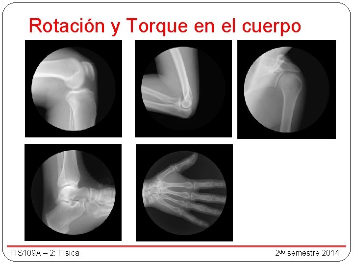 Rotación y Torque en el cuerpo FIS 109 A – 2: Física 2 do