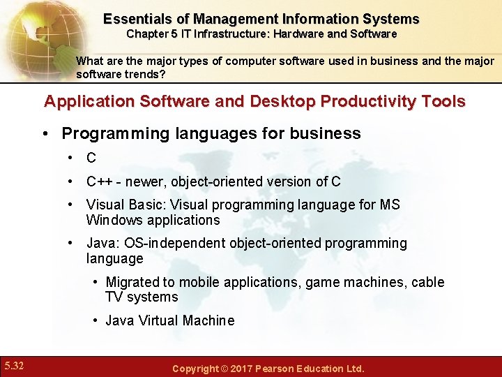 Essentials of Management Information Systems Chapter 5 IT Infrastructure: Hardware and Software What are