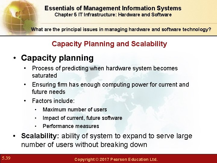 Essentials of Management Information Systems Chapter 5 IT Infrastructure: Hardware and Software What are