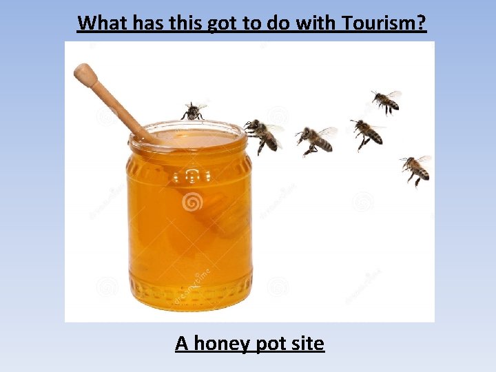 What has this got to do with Tourism? A honey pot site 