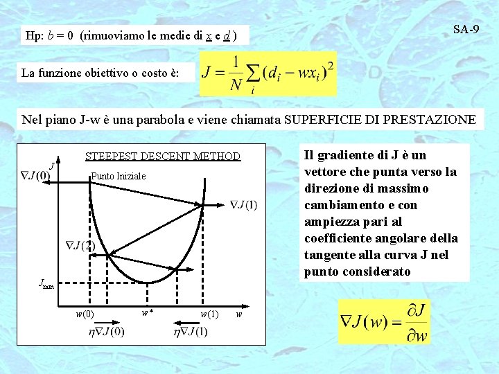 Hp: b = 0 (rimuoviamo le medie di x e d ) SA-9 La