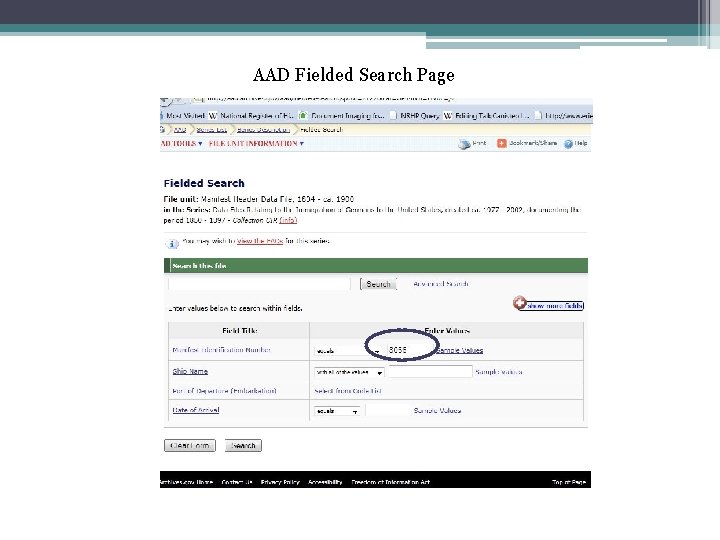 AAD Fielded Search Page 