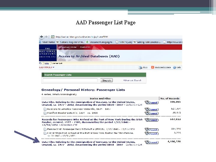 AAD Passenger List Page 