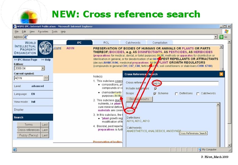 NEW: Cross reference search P. Fiévet, March 2009 