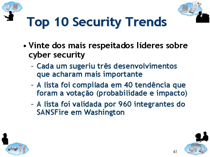 Top 10 Security Trends • Vinte dos mais respeitados líderes sobre cyber security –