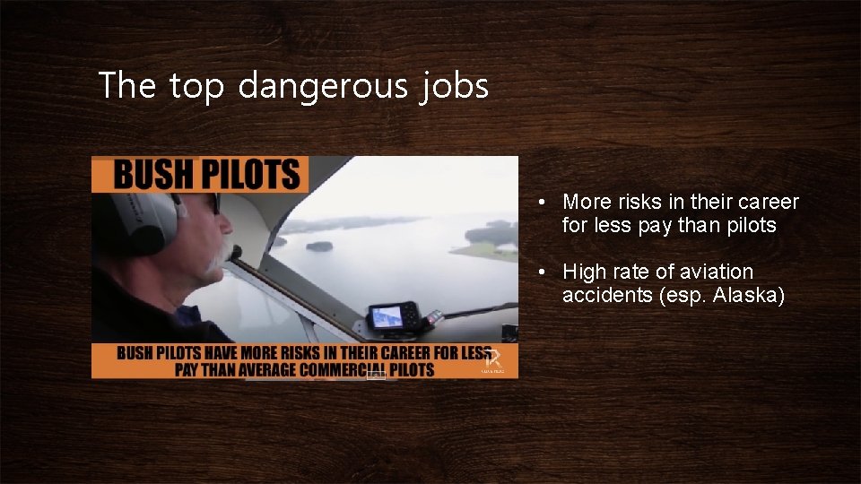 The top dangerous jobs • More risks in their career for less pay than