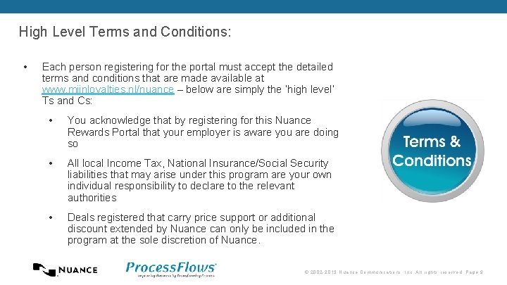 High Level Terms and Conditions: • Each person registering for the portal must accept High Level Terms and Conditions: • Each person registering for the portal must accept