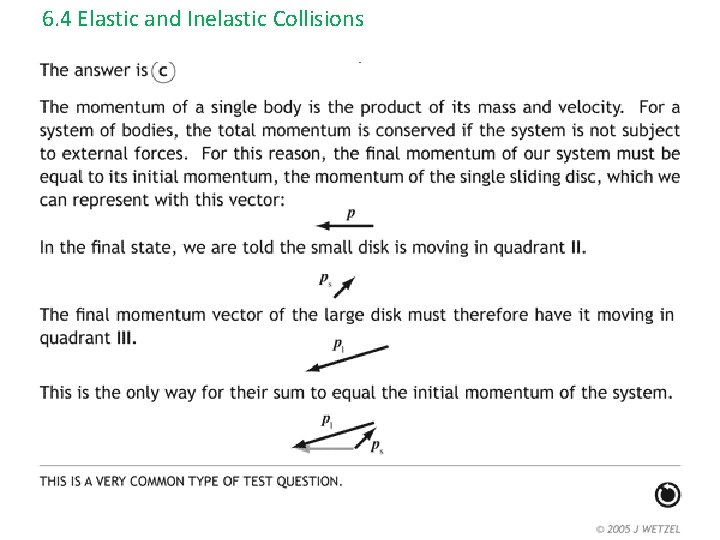 6. 4 Elastic and Inelastic Collisions 