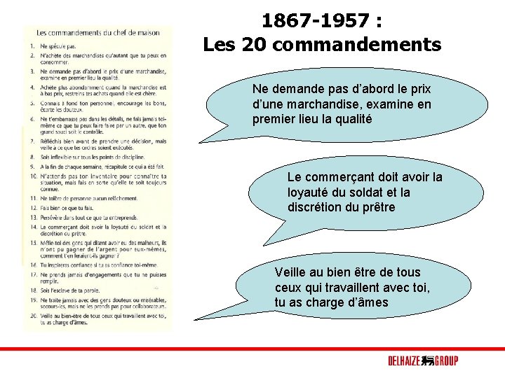 1867 -1957 : Les 20 commandements Ne demande pas d’abord le prix d’une marchandise,
