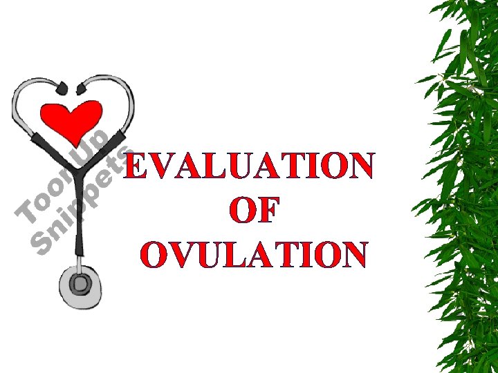 EVALUATION OF OVULATION 